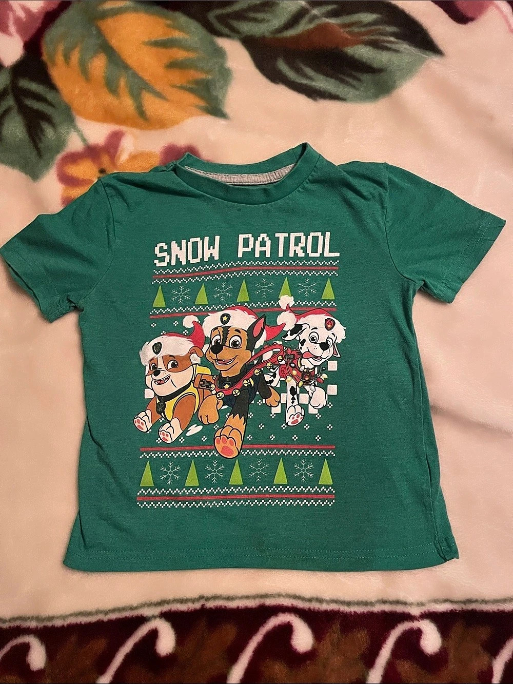 Paw Patrol Snow Patrol Graphic Short Sleeve Tee Girls XS NWT
